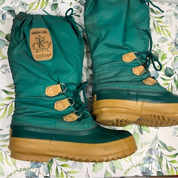 Vintage Sorel Snowlion Tall Insulated Winter Snow Boots 6 - Picture 7 of 9